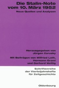 Cover: Die Stalin-Note vom 10. M&auml;rz 1952 - De Gruyter Oldenbourg