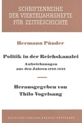 Cover: Politik in der Reichskanzlei - De Gruyter Oldenbourg