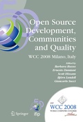 Cover: Open Source Development, Communities and Quality - Springer