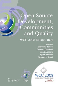 Enlarge image Cover: Open Source Development, Communities and Quality - Springer