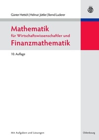 Abbildung von: Mathematik für Wirtschaftswissenschaftler und Finanzmathematik - De Gruyter Oldenbourg