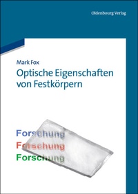 Abbildung von: Optische Eigenschaften von Festkörpern - De Gruyter Oldenbourg