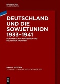 Cover: Deutschland und die Sowjetunion 1933-1941 / 1933/1934 - De Gruyter Oldenbourg