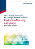 Cover: Production Planning and Control - De Gruyter Oldenbourg