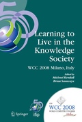 Cover: Learning to Live in the Knowledge Society - Springer