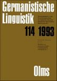 Abbildung von: Germanistische Linguistik / Studien zur zweisprachigen Lexikographie mit Deutsch - Georg Olms Verlag