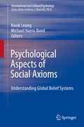 Cover: Psychological Aspects of Social Axioms - Springer
