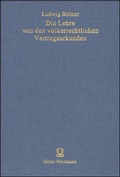 Cover: Die Lehre von den v&ouml;lkerrechtlichen Vertragsurkunden - Georg Olms Verlag