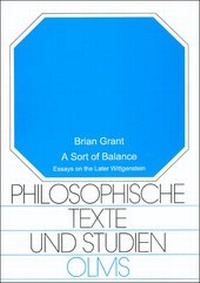 Enlarge image Cover: A Sort of Balance - Georg Olms Verlag