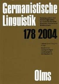 Abbildung von: Germanistische Linguistik / Studien zur Zweisprachigen Lexikographie mit Deutsch IX - Georg Olms Verlag