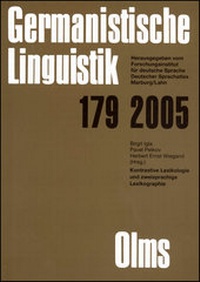 Abbildung von: Germanistische Linguistik / Kontrastive Lexikologie und Zweisprachige Lexikographie - Georg Olms Verlag