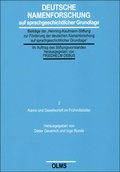 Cover: Name und Gesellschaft im Fr&uuml;hmittelalter - Georg Olms Verlag