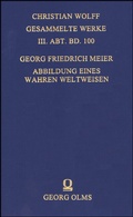 Cover: Abbildung eines wahren Weltweisen - Georg Olms Verlag