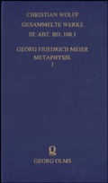 Cover: Metaphysik - Georg Olms Verlag
