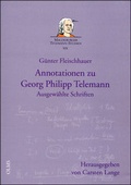 Cover: Annotationen zu Georg Philipp Telemann - Georg Olms Verlag