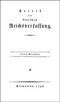 Cover: Kritik der deutschen Reichsverfassung - Georg Olms Verlag