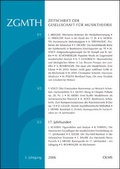 Cover: ZGMTH - Zeitschrift der Gesellschaft f&uuml;r Musiktheorie - Georg Olms Verlag