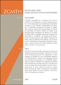 Cover: ZGMTH - Zeitschrift der Gesellschaft f&uuml;r Musiktheorie, 4. Jahrgang 2007 - Georg Olms Verlag