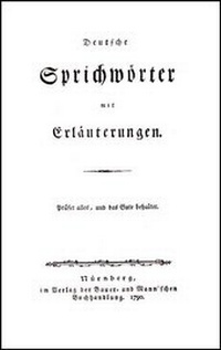 Abbildung von: Deutsche Sprichwörter mit Erläuterungen - Georg Olms Verlag