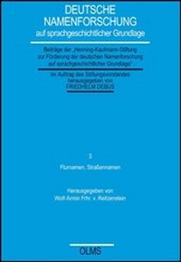 Abbildung von: Flurnamen, Straßennamen - Georg Olms Verlag