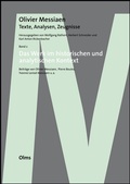 Cover: Olivier Messiaen: Texte, Analysen, Zeugnisse - Georg Olms Verlag