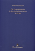 Cover: Die Personennamen in der r&ouml;mischen Provinz Noricum - Georg Olms Verlag