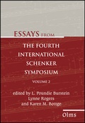 Cover: Essays from the Fourth International Schenker Symposium - Georg Olms Verlag