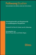 Cover: Interdisziplinarit&auml;t und Disziplinarit&auml;t in musikbezogenen Perspektiven - Georg Olms Verlag