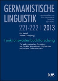 Abbildung von: Funktionswörter¦buch¦forschung - Olms
