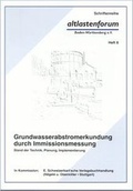 Cover: Grundwasserabstromerkundung durch Immissionsmessung - Schweizerbart'sche, E.