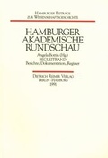 Cover: Hamburger Akademische Rundschau - Reimer Verlag