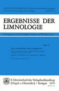 Enlarge image Cover: Lake Metabolism and Management - Schweizerbart'sche, E.