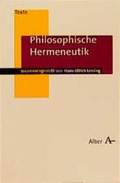 Cover: Philosophische Hermeneutik - Karl Alber Verlag