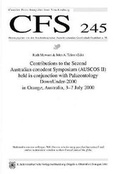 Cover: Contributions to the Second Australian conodont Symposium (AUSCOS II) held in conjunction with Palaeontology DownUnder-2000 in Orange, Australia, 3-7 July 2000 - Schweizerbart'sche, E.