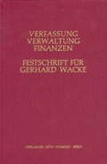 Cover: Verfassung - Verwaltung - Finanzen - Otto Schmidt Verlag