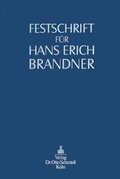 Cover: Festschrift f&uuml;r Hans Erich Brandner - Otto Schmidt Verlag