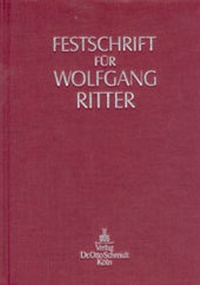 Abbildung von: Festschrift für Wolfgang Ritter zum 70. Geburtstag - Otto Schmidt Verlag