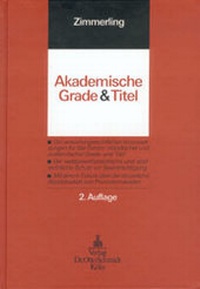 Abbildung von: Akademische Grade und Titel - Otto Schmidt Verlag