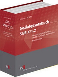 Abbildung von: Sozialgesetzbuch (SGB). Kommentar / Sozialgesetzbuch (SGB) X/1,2: Verwaltungsverfahren und Schutz der Sozialdaten - Erich Schmidt Verlag