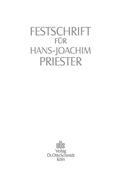 Cover: Festschrift Fuer Hans-Joachim Priester - Otto Schmidt Verlag