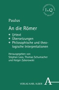 Cover: An die R&ouml;mer - Karl Alber Verlag