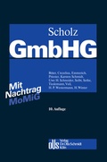 Cover: &sect;&sect; 53 - 85, Nachtrag MoMiG, &sect;&sect; 1 - 4 EGGmbHG - Otto Schmidt Verlag