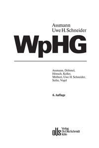 Abbildung von: Wertpapierhandelsgesetz - Otto Schmidt Verlag