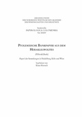 Cover: Ptolem&auml;ische Bankpapyri aus dem Herakleopolites (P.Herakl.Bank) - Brill Deutschland