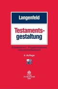 Cover: Testamentsgestaltung - Otto Schmidt Verlag