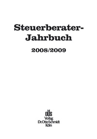Bild: Steuerberater-Jahrbuch 2008/2009 - Otto Schmidt Verlag