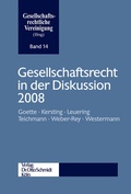 Cover: Gesellschaftsrecht in Der Diskussion 2008 - Otto Schmidt Verlag