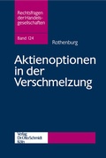 Cover: Aktienoptionen in Der Verschmelzung - Otto Schmidt Verlag