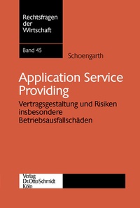 Enlarge image Cover: Application Service Providing - Otto Schmidt Verlag