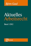 Cover: Aktuelles Arbeitsrecht, Band 1/2012 - Otto Schmidt Verlag